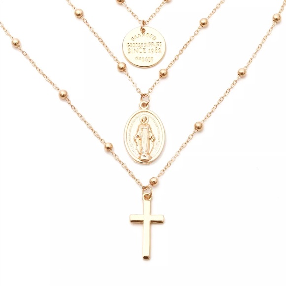 New Item ✨ Layered Cross Pendant Necklace ❤️✨ - Picture 5 of 5